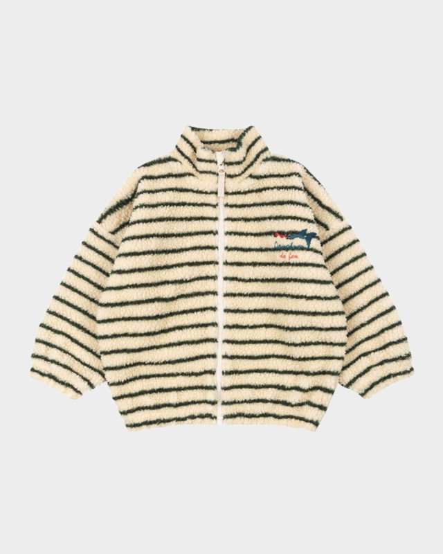 x RHW Kid's Stripe Fleece Jacket, Size 12M-6